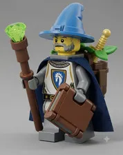 LEGO Castle Horse Knight travelling Wizard Crystal Staff Castle Kingdom