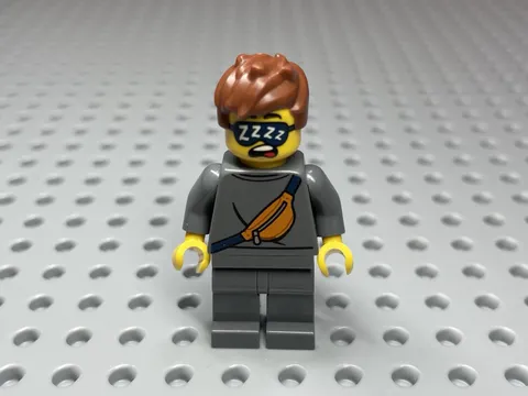 LEGO Minifigure Plane Passenger Male Sweater Sling Bag Sleep Mask cty1680 60367