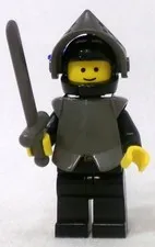 LEGO Castle 1659 cas173 Black Knight Breastplate 1990 Minifigure