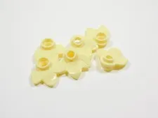 LEGO Lot of 6 Cool Pastel Yellow Plant Plates w/ 3 Leaves Minifig I2