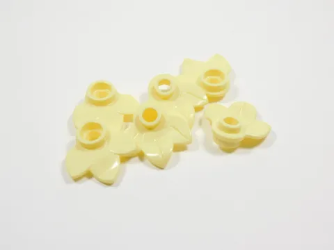 LEGO Lot of 6 Cool Pastel Yellow Plant Plates w/ 3 Leaves Minifig I2