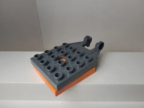 Lego DUPLO Item Crane/Bulldozer Turntable Swivel 4x4 orange & dark gray