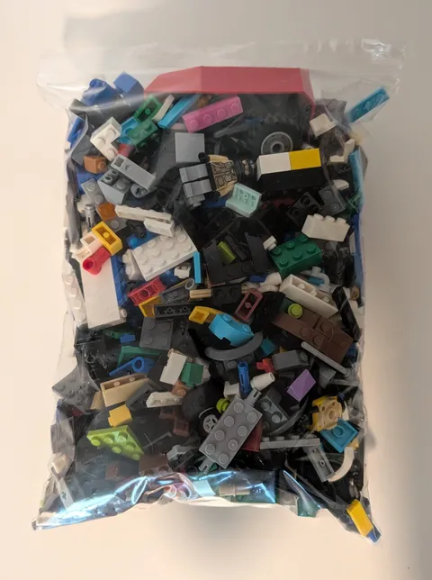 2 Lbs BULK LEGO Lot Random Parts, Bricks, Plates Ready for MOC & Minifigure