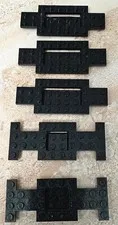 5 Lot LEGO Black Vehicle Bases Chassis 6x12 and 4x10