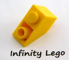 20 LEGO Yellow Slope 1 x 2 Inverted (3665) - (20 Pieces)