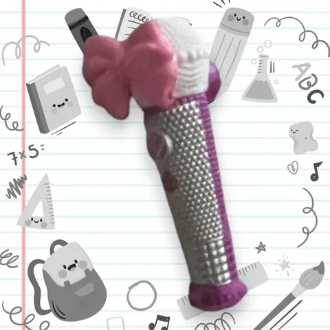 Jojo Siwa Microphone Purple Handle Pink Bow Boomerang mini doll accessory Barbie