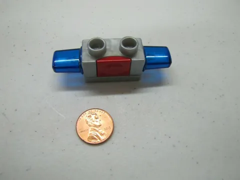 Lego Duplo BLUE EMERGENCY SIREN LIGHT Lights Sounds BRICK PART Police Works