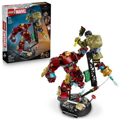 LEGO Marvel Hulkbuster vs Hulk 76343 Avengers Age of Ultron Building Set 9+