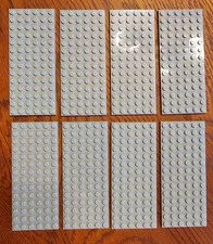 Lego 8 Pieces Light Bluish Gray 6x14 Plate 