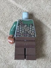 Lego Minifig Dark Bluish Gray Torso Castle Kingdoms Dark Silver Scale Incomplete