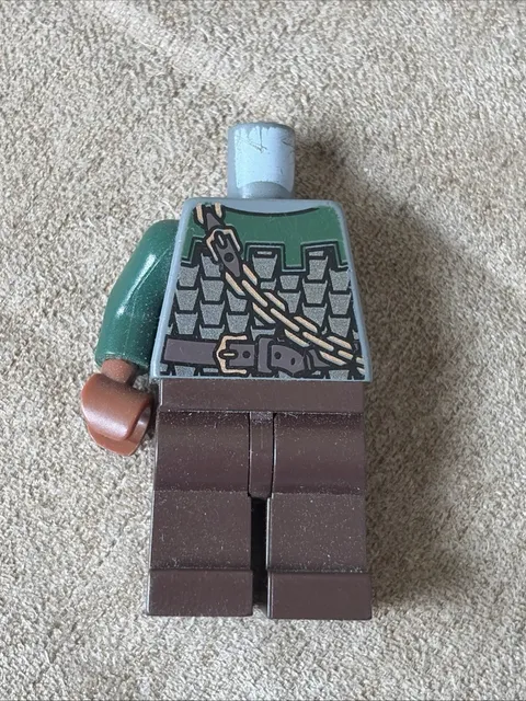 Lego Minifig Dark Bluish Gray Torso Castle Kingdoms Dark Silver Scale Incomplete