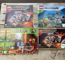 Lego Minecraft Manuals 2X 21143 1-21180 2X21163 Manuals Only ￼￼