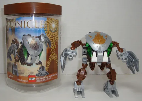 LEGO BIONICLE PAHRAK-KAL 8577 COMPLETE FIGURE WITH MASK IN CANISTER