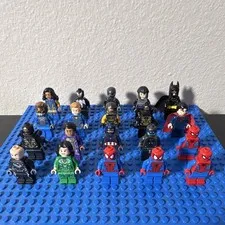 LEGO Super Heroes Minifigure Lot Batman Superman Spider-Man Captain America