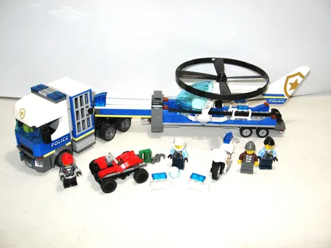 LEGO Retired City 60244 Police Helicopter Transport  Complete Set