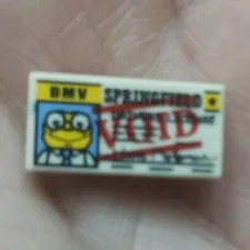 LEGO DMV VOID SPRINGFIELD LICENSE FROM SIMPSONS
