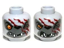 LEGO® Part 3626pb0893 - Minifigure, Head Dual Sided Alien Chima Wolf (Winzar)