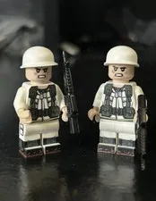 Lego Military War World War 2 German Soldier Duo Lot Official Parts Rare