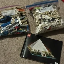LEGO Architecture Great Pyramid of Giza 21058 Bulk Lot Pieces w/ Manual 1476