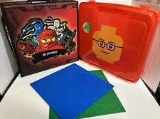 LEGO NINJAGO MASTERS OF SPINJITZU BATTLE CASE & Plastic Project Case & 2 Sm Mats