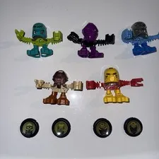 I Have 5 LEGO Bionicle tohunga  Minifigure Lot with discs and masks very rare 
