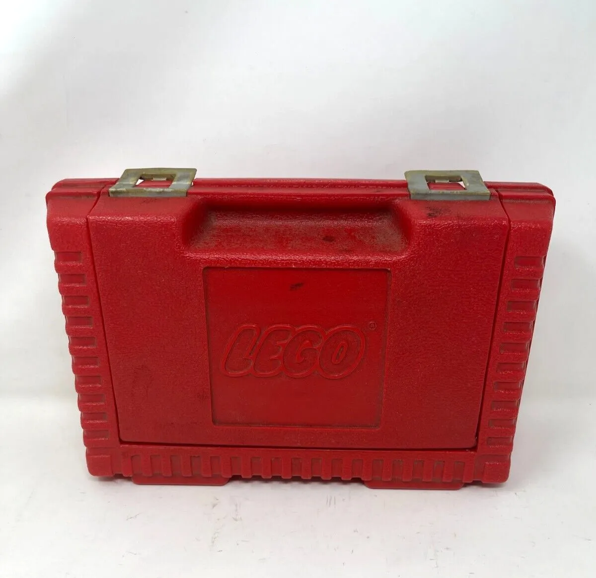 Lego Vintage 1985 RED Plastic Storage Container Case Carry Box 15x12x4