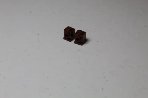 (2) Reddish Brown 4070 LEGO Parts Brick Modified 1x1 w/ Headlights