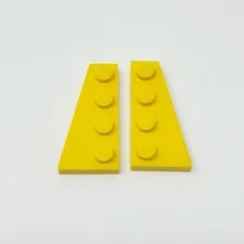 41769 41770 LEGO Parts Plate Wedge 4x2 Right & Left YELLOW (1 Pair)