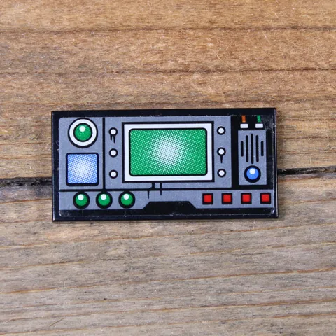 LEGO Ninjago Black Tile 2 x 4 Control Panel and Radar Screen Pattern 87079pb0425