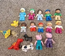 LEGO Duplo Figure & Animal Lot Of 18 Animals Wild Boar Flounder Peppa Pig 
