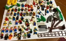 Vintage Lego Minifigures Heads Torsos Limbs 1 & 1/ 2 Pounds In All