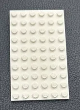 LEGO Parts: 3033 One Piece 6x10 White Flat