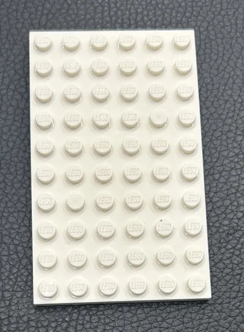 LEGO Parts: 3033 One Piece 6x10 White Flat