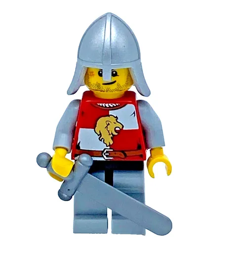 LEGO Castle Lion Knight Kingdoms Minifigure Vintage Sword & Helmet