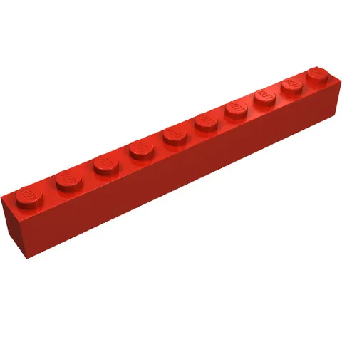 LEGO Part 6111 - Red Brick 1 x 10