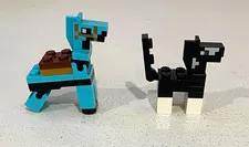 LEGO Minecraft Printed Llama & Cat Animal Figures Multicolor Lot of 2