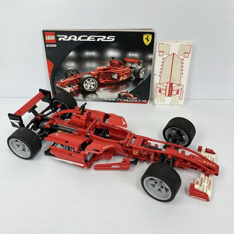 LEGO Racers 1:10 Ferrari F1 8386 Complete + Book (No Box) DUSTY STICKERS PEELED