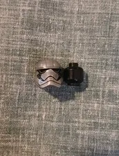 LEGO Star Wars Captain Phasma Helmet Minifigure Head Lot Silver Helmet Black...