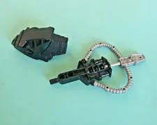 Lego loose Bionicle Toa Hordika Whenua black mask head 2005 silver weapon 8738