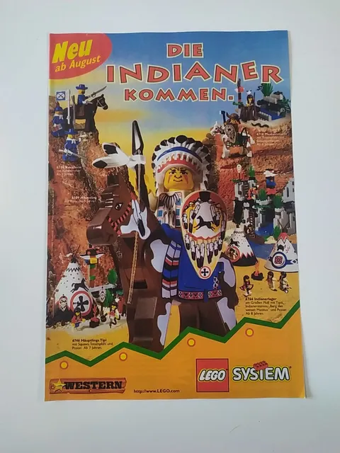 Rare Advertising Flyer Promotional Sheet LEGO Western 6746 6766 6709 6706 6718 1997