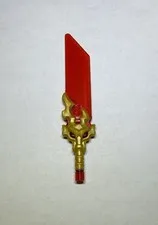 Lego Large Sword Minifigure Ninjago Warm Gold Trans Red Weapon Castle New No 33