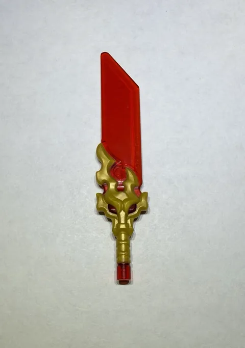 Lego Large Sword Minifigure Ninjago Warm Gold Trans Red Weapon Castle New No 33