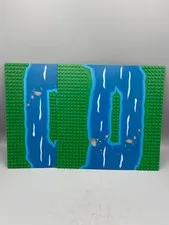 Lego Baseplate 32x32 Island & River Pattern #309p02 Green Set #6552