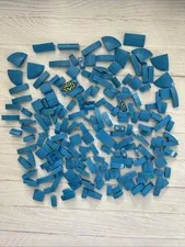 LEGO DARK AZURE BLUE LOT 176 PCS 2X1 3X2 2X2 2X4 SLOPE BRICK AZUR VARIETY