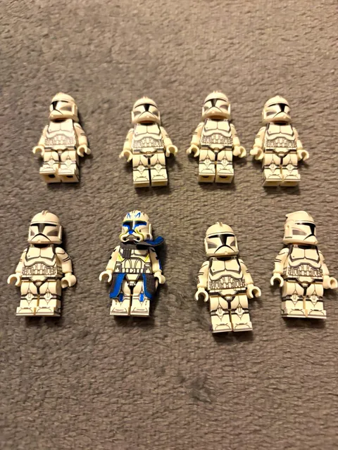 *CUSTOM* LEGO Star Wars Clone Trooper Minifigures Lot w/ Weapons & Accessories