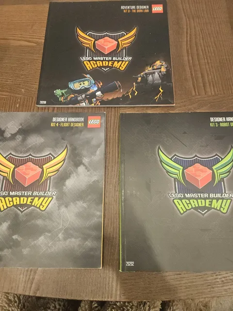 3 X Lego Master Builder Academy Designer Handbooks 20202 20203 20208 Kit 3 4 8. 