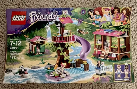 LEGO Friends 41038 Jungle Rescue Base 472pcs Ages 7-12 With Box Set