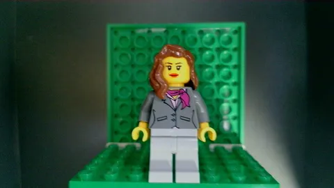 LEGO 2013 City / Town Minifigure Woman Gray Jacket Magenta Scarf cty0419 60022