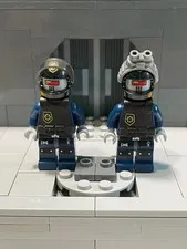 LEGO Movie Super Secret Police Enforcer Minifigure Lot of 2 SWAT Armer!