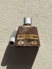 Lego Dark Brown Torso Armor Ribbed with Disks Buckles Dastan Bad Condition
